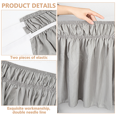 Adjustable Polyester Wrap Around Bed Skirts AJEW-WH20022-10C-01-1