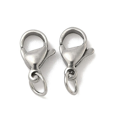 304 Stainless Steel Lobster Claw Clasps STAS-B166-01P-1