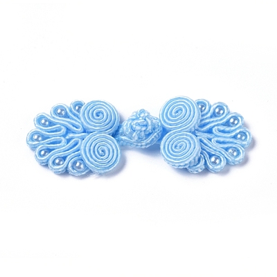 Handmade Chinese Frogs Knots Buttons Sets BUTT-WH0014-29G-1