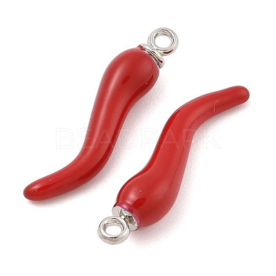 Rack Plating Alloy Enamel Pendants PALLOY-R451-07P-02-1
