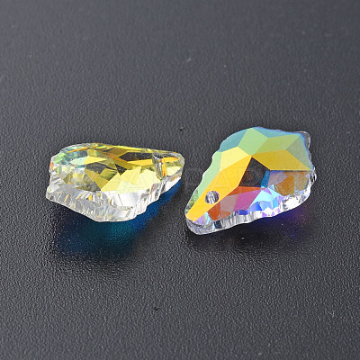Electroplated Glass Pendants EGLA-N006-019D-1