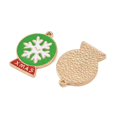 Christmas Alloy Enamel Pendants ENAM-I081-01KCG-06-1