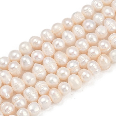 Natural Cultured Freshwater Pearl Beads Strands PEAR-I007-07X-07A-1