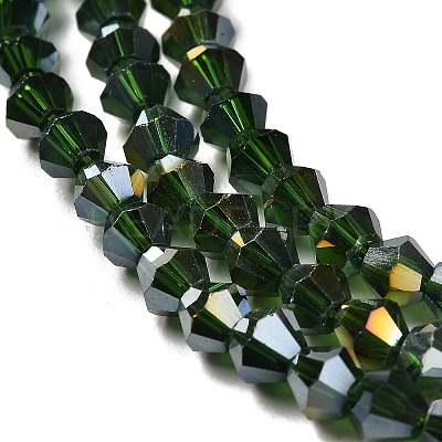 Transparent Electroplate Glass Beads Strands GLAA-F029-3mm-A25-1