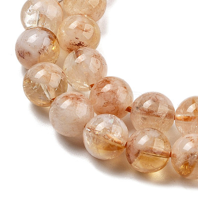 Heated Natural Citrine Beads Strands G-NH0010-04-1