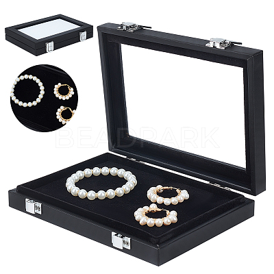 Rectangle Jewelry PU Leather Loose Diamond Storage Box CON-WH0094-45B-1