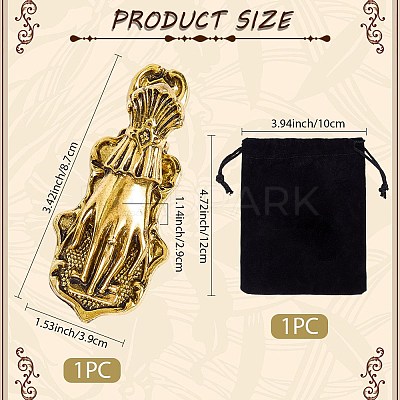 Alloy Hand Shaped Bookmark Clip AJEW-CP0006-94A-AG-1