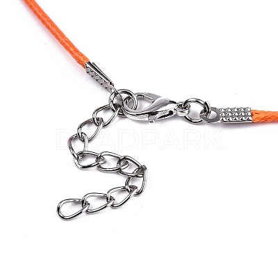 Waxed Cotton Cord Necklace Making MAK-S034-013-1