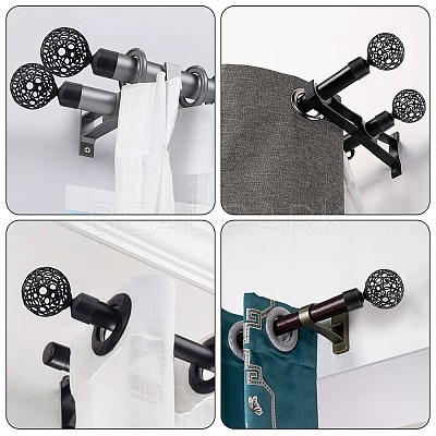 Iron Round Curtain Rod Finials AJEW-WH0248-247-1