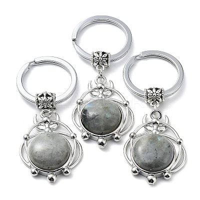 Natural Labradorite Keychain KEYC-H019-02P-01-1