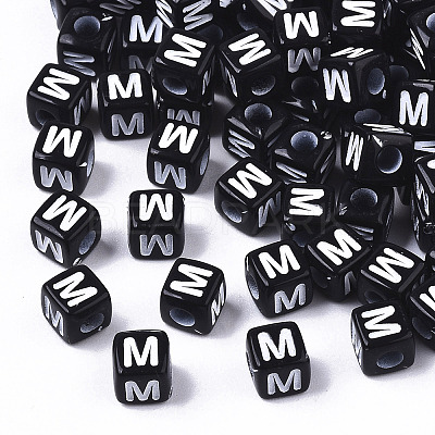 Opaque Acrylic Beads X-SACR-N002-01M-1