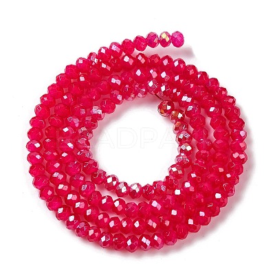 Baking Electroplate Glass Beads Strands X-DGLA-A039-J4mm-B21-1