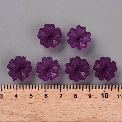 Transparent Frosted Acrylic Bead Caps MACR-S371-04A-743-1
