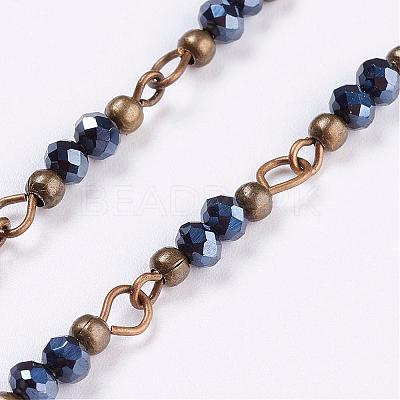 Handmade Glass Beaded Chains AJEW-JB00320-1