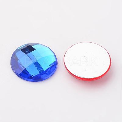 Imitation Taiwan Acrylic Rhinestone Flat Back Cabochons GACR-D002-18mm-M-1