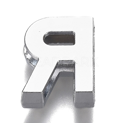 Alloy Letter Slide Charms RB-F034-01R-P-RS-1