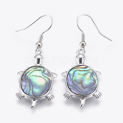 Abalone Shell/Paua ShellJewelry Sets SJEW-P089-02-1