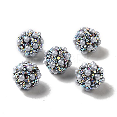 Polymer Clay Rhinestone Beads RGLA-D050-01-1