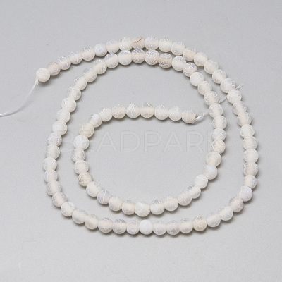 Natural Weathered Agate Bead Strands G-S237-4mm-08-1