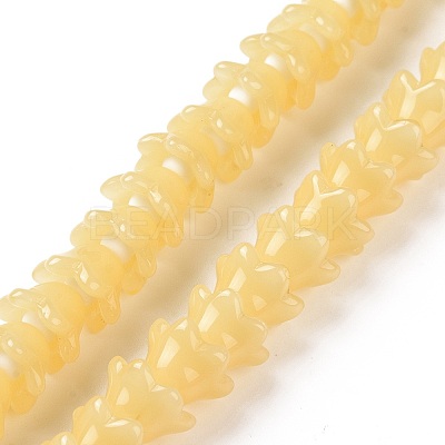Opaque Glass Beads Strands LAMP-H061-01A-03-1