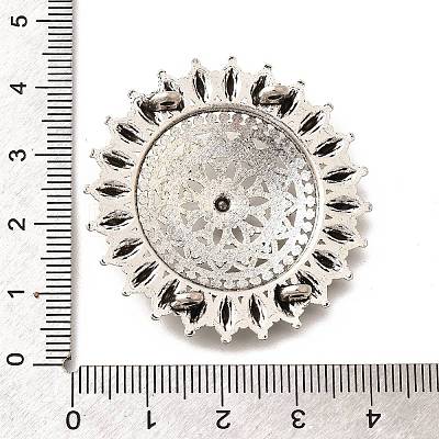 Tibetan Style Alloy Flower Multi-Strand Links PALLOY-D291-01AS-02-1