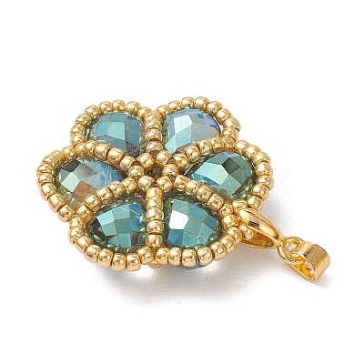 Seed Beads & Glass Beaded Pendants PALLOY-MZ01299-03-1