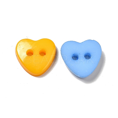 Acrylic Heart Buttons X-BUTT-E071-A-M-1