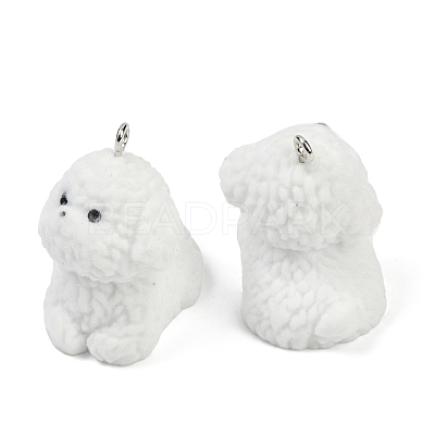 Flocky Resin Pendants FIND-A052-06J-1
