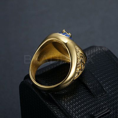 304 Stainless Steel and Enamel Finger Rings for Men FS-WGE3B17-06-1
