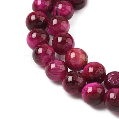 Grade B Natural Tiger Eye Beads Strands G-F591-18-8mm-05-01-1