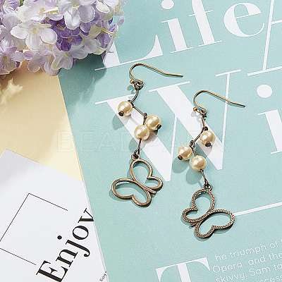Brass Earring Hooks KK-PH0035-82-RS-1