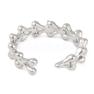 Brass Cuff Finger Ring Settings KK-L219-15B-P-1
