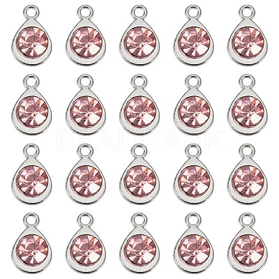 20Pcs Faceted Glass Charms RGLA-TADJ0001-01G-1