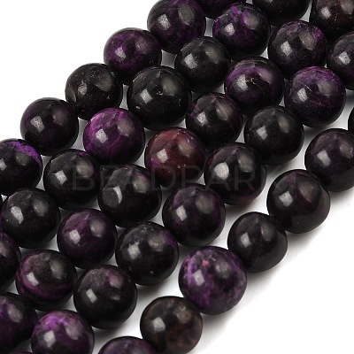 Natural Dyed White Jade(Imitation Charoite) Beads Strands GG-CBA0743-J02-8mm-1