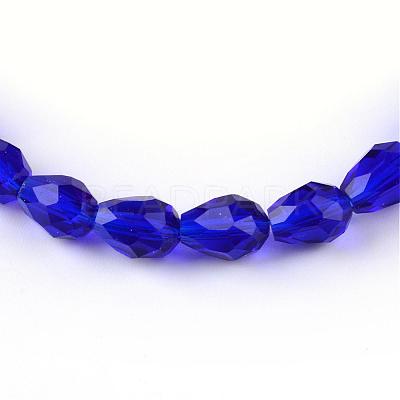 Transparent Glass Bead Strands GLAA-R024-6x8mm-01-1