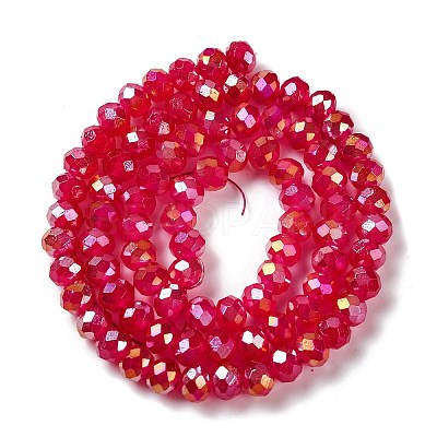 Baking Electroplate Glass Beads Strands X1-DGLA-A039-J10mm-B21-1