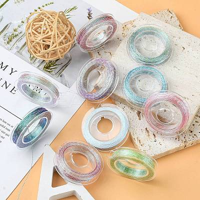 10 Rolls 3-Ply Metallic Polyester Threads MCOR-YW0001-03B-1