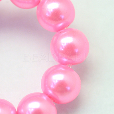 Baking Paint Pearlized Glass Pearl Round Bead Strands HY-Q003-6mm-68-1