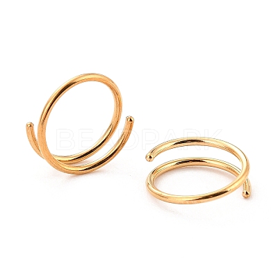 Double Nose Ring for Single Piercing LS-AJEW-C010-02G-02-1