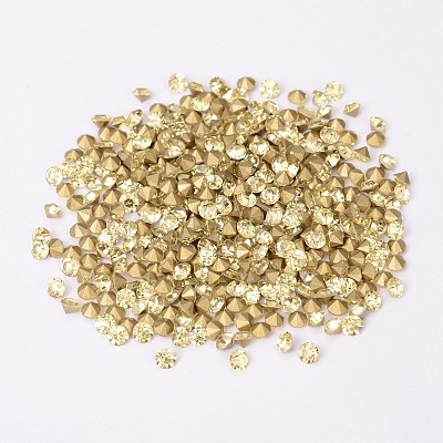 Back Plated Grade A Diamond Glass Pointed Rhinestone RGLA-SS10-011-1