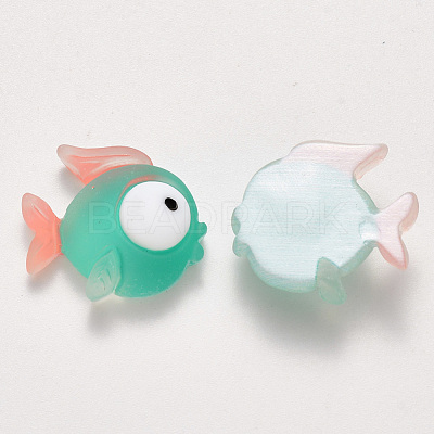 Translucent Frosted Resin Cabochons CRES-N022-15-1