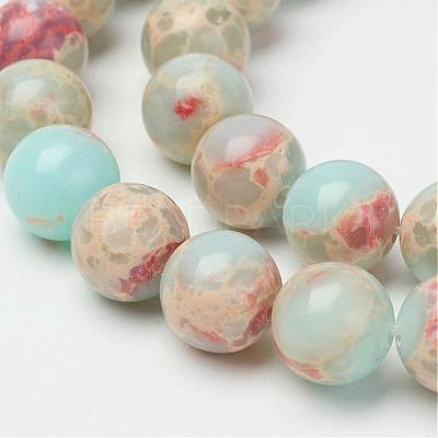 Synthetic Aqua Terra Jasper Beads Strands G-P237-02-10mm-1