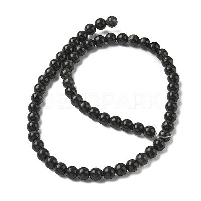 Natural Ice Obsidian Beads Strands G-P590-A01-6mm-03-1