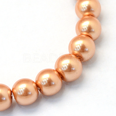 Baking Paint Glass Pearl Round Bead Strands HY-Q003-10mm-33-1