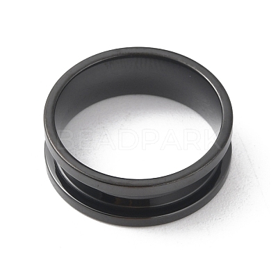 201 Stainless Steel Grooved Finger Ring RJEW-WH0004-32E-EB-1