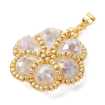Seed Beads & Glass Beaded Pendants PALLOY-MZ01299-01-1