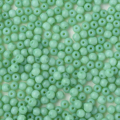 6/0 Imitation Jade Glass Seed Beads SEED-N004-006-15-1