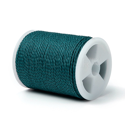 Round Waxed Polyester Cord X-YC-G006-01-1.0mm-35-1
