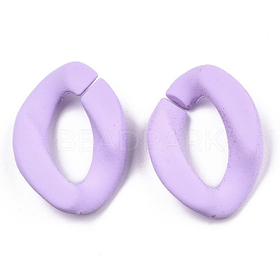 Opaque Spray Painted Acrylic Linking Rings X-OACR-S036-001A-I15-1