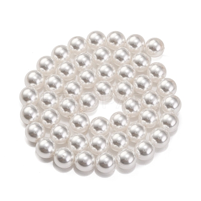 Baking Paint Pearlized Glass Pearl Round Bead Strands PEAR-H019-02C-04-1